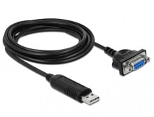 Кабели и разъемы для аудио- и видеотехники DeLOCK 66281 видео кабель адаптер 1,8 m RS-232 USB тип-A Черный