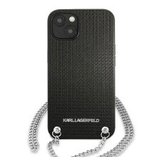 KARL LAGERFELD Klhcp13Mpmk iPhone 13.14.15 6.1 Leather Textu And Chain phone case