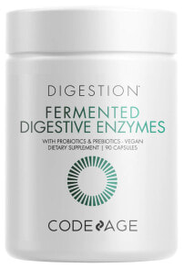 Пищеварительные ферменты CodeAge Fermented Digestive Enzymes with Probiotics & Prebiotics Комплекс с пищеварительными ферментами, пробиотиками и пребиотиками для пищеварительной поддержки  90 капсул