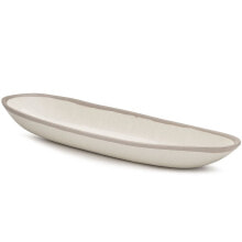 Купить посуда и приборы для сервировки стола Q Squared: Potter Stone Melaboo Long Oval Serving Bowl