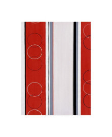 Trademark Global pablo Esteban Circles with Vertical Stripes Canvas Art - 15.5