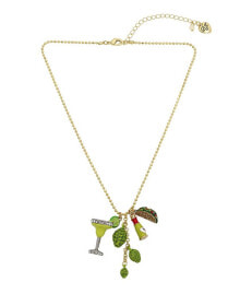 Купить кулоны и подвески Betsey Johnson: Faux Stone Margarita Charm Necklace