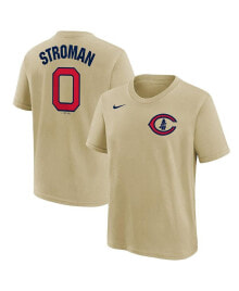 Youth Boys and Girls Marcus Stroman Cream Chicago Cubs 2022 Field of Dreams Name and Number T-shirt
