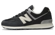 New Balance NB 574 防滑耐磨 低帮 跑步鞋 男女同款 黑灰白 / Кроссовки New Balance NB 574 U574LL2