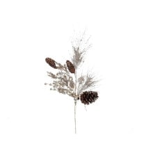 Christmas bauble Romimex Brown Golden Pine cone Branch 26 x 75 x 26 cm