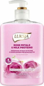 uksja Creamy Rose Petal & Milk Proteins Ухаживающее крем-мыло для рук с протеинами молока и экстрактом розы 500 мл