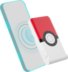 Powerbank OTL Powerbank magnetyczny OTL 5000 mAh, USB-C 15W, Pokemon Pokeball ze stojakiem (biało-czerwony)