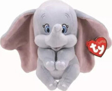 TY Ty Beanie Baby Dumbo, cuddly toy (light grey/pink, with sound) купить в аутлете