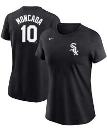 Nike women's Yoan Moncada Black Chicago White Sox Name Number T-shirt