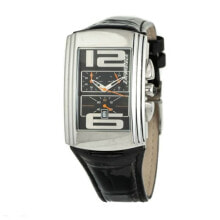 Мужские наручные часы с ремешком Мужские наручные часы с черным кожаным ремешком Chronotech CT7018B-04