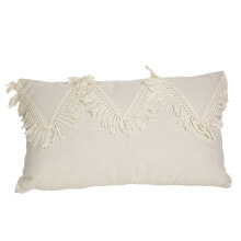 Cushion Romimex Cream With tassles 30 x 10 x 50 cm