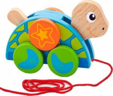 Детские игрушки-каталки игрушка-каталка для малышей Viga Черепашка на веревочке