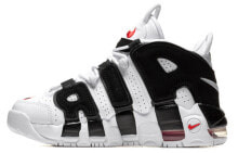 Nike Air More Uptempo 熊猫 大AIR 皮蓬 高帮 复古篮球鞋 GS 白黑 / Кроссовки Nike Air More 415082-105