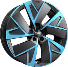 Колесный диск литой CMS C32-Aero diamond black blue 8x19 ET45 - LK5/112 ML57.1