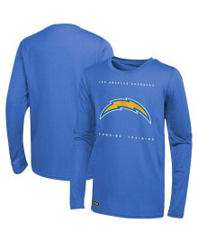 Купить мужские футболки и майки OuterStuff: Men's Powder Blue Los Angeles Chargers Side Drill Long Sleeve T-Shirt