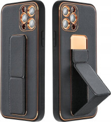 OEM Futerał LEATHER CASE KICKSTAND do SAMSUNG S23 FE czarny