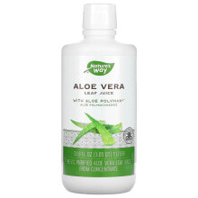 Растительные экстракты и настойки nature&#039;s Way Organic Aloe Vera Whole Leaf Juice Алоэ вера, сок из листьев 1000 мл