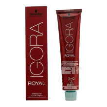 Краска для волос Schwarzkopf Igora Royal Permanent Color Creme No. 3-0 Интенсивная перманентная крем-краска для волос, оттенок темный коричневый натуральный 60 мл