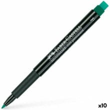 Permanent marker Faber-Castell Multimark 1513 F Green (10 Units)