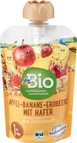 Quetschie Apfel, Banane, Erdbeere mit Hafer ab 1Jahr, demeter, 100 g