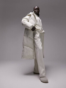 Женские пальто topshop Petitie longline puffer jacket in off white