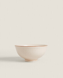 Porcelain mini bowl with antique finish rim