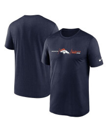 Nike men's Navy Denver Broncos Horizontal Lockup Legend T-shirt