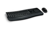 Комплекты из игровых клавиатуры и мыши Microsoft Wireless Comfort Desktop 5050 клавиатура Беспроводной RF QWERTY Северные страны Черный PP4-00009