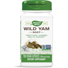Растительные экстракты и настойки nature&#039;s Way, Wild Yam Root, 425 mg, 100 Vegan Capsules