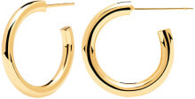 Женские ювелирные серьги supreme CLOUD Gold plated round earrings AR01-378-U