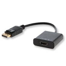 Savio CL-55 кабельный разъем/переходник DP HDMI A Черный