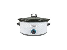 Brentwood SC-157W Diamond Pattern Slow Cooker, 7 Quart - White