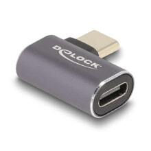Delock USB Adapter 40 Gbps Type-C PD 3.0 100 W Stecker zu Buchse gewinkelt links