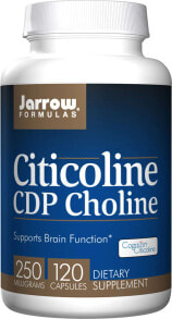 Витамины группы В jarrow Formulas Citicoline CDP Choline Комплекс с цитиколином, способствует метаболизму в головном мозге 250 мг 120 капсул