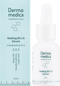 Купить сыворотки, ампулы и масла для лица Dermomedica: Serum mit Vitamin B3 und Linolsäure - Dermomedica Therapeutic Healing B3-LA Serum 15 ml