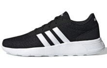 adidas neo Lite Racer 减震防滑耐磨 低帮 运动休闲鞋 男款 黑白色 / Кроссовки Adidas neo Lite Racer EH1323