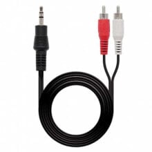 NANOCABLE Audio Stereo Jack 3.5 Male To 2xRCA Male cable 1.5 m