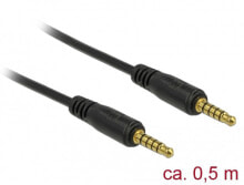 Компьютерные разъемы и переходники DeLOCK 85695 аудио кабель 0,5 m 3,5 мм Черный