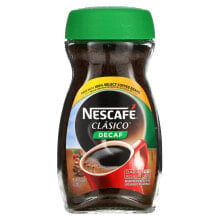 Нескафе, Clasico, растворимый кофе без кофеина, темная обжарка, без кофеина, 200 г (7 унций)