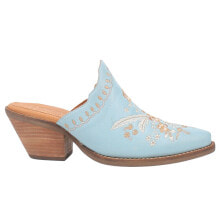 Dingo Wildflower Floral Mule Bootie Womens Blue Casual Boots DI964-400 купить в интернет-магазине