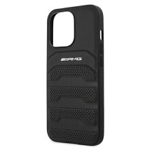 SOURCING Amg Amhcp13Lgsebk iPhone 13 Pro13 6.1 Leather Debossed Lines phone case