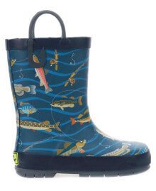 Western Chief toddler Little Boy's and Big Boy's Gone Fish N Rain Boot