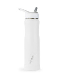 Summit Trimax Insulated Stainless Steel Bottle with Flip Straw Lid and Silicone Bumper, 24 oz