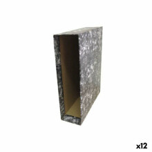 File Holder Unipapel 35,5 x 29,5 x 8,6 cm Black A4 Cardboard (12 Units)