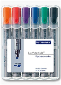 Staedtler 356 B WP6 маркер 6 шт Синий, Зеленый, Оранжевый, Красный, Фиолетовый