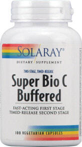 Витамин C solaray Super Bio C Buffered Буферизованный витамин C 100 вегетарианских капсул