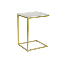 Side table DKD Home Decor 40 x 46 x 65 cm Golden White Marble Iron