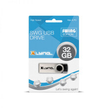 xlyne 177532-2 USB флеш накопитель 32 GB USB тип-A 2.0 Черный, Серебристый