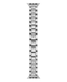 GUESS women's Silver-Tone Stainless Steel Apple Watch Strap 38mm-40mm