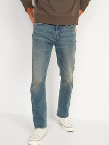 Мужские джинсы синие зауженные Old Navy Boot-Cut Built-In Flex Jeans for Men Medium Tint